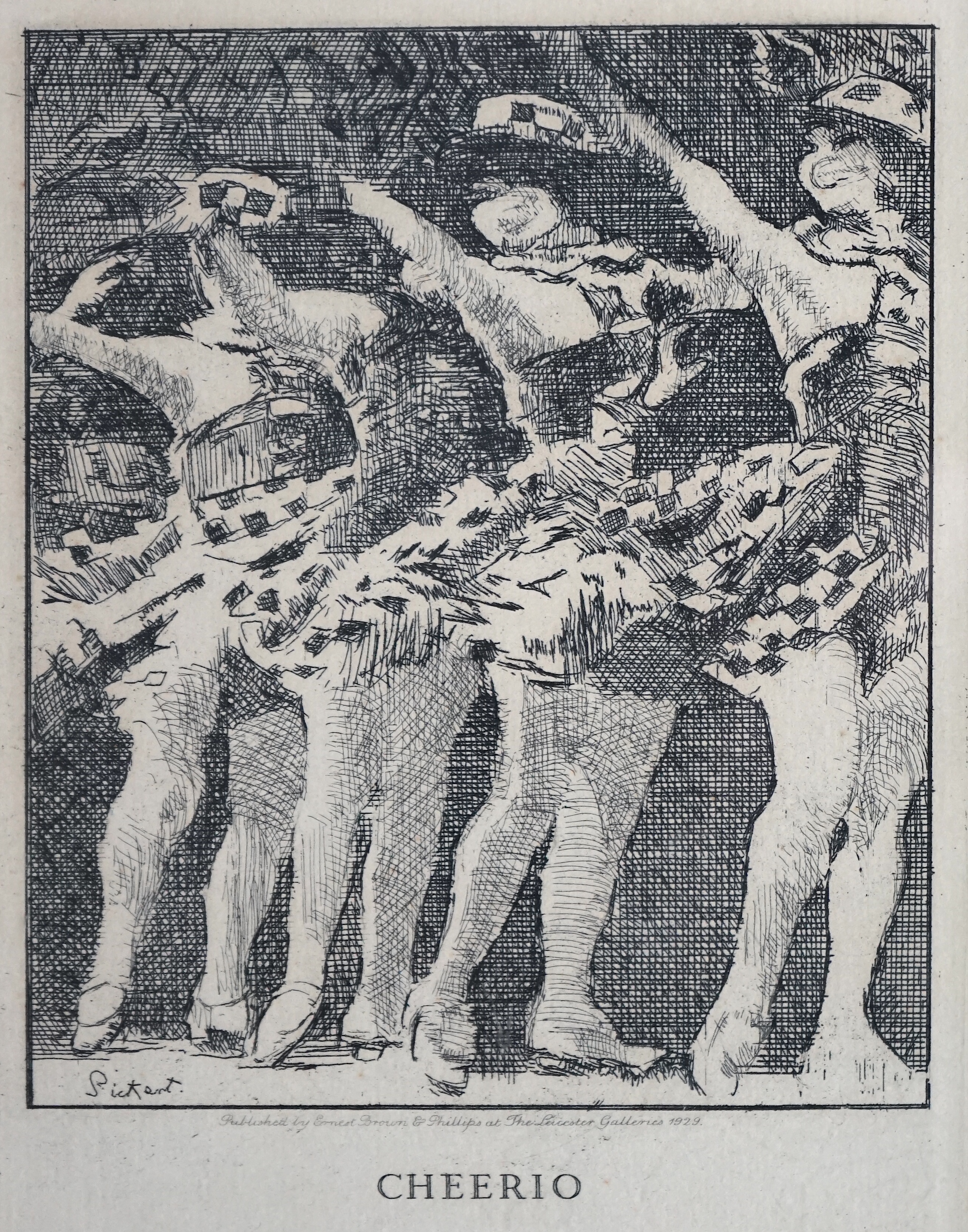 Walter Richard Sickert A.R.A. (English, 1860-1942), ‘Cheerio’, 1929, etching, 18 x 14cm